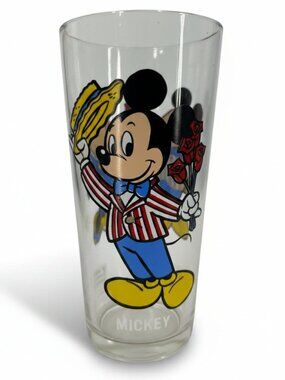 Vintage Mickey Minnie Mouse glass Pepsi 1978 Happy Birthday collectors cup 1978